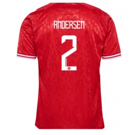 Denemarken Joachim Andersen #2 Thuis tenue EK 2024 Korte Mouw